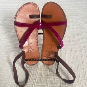 Free people velvet sandals.
